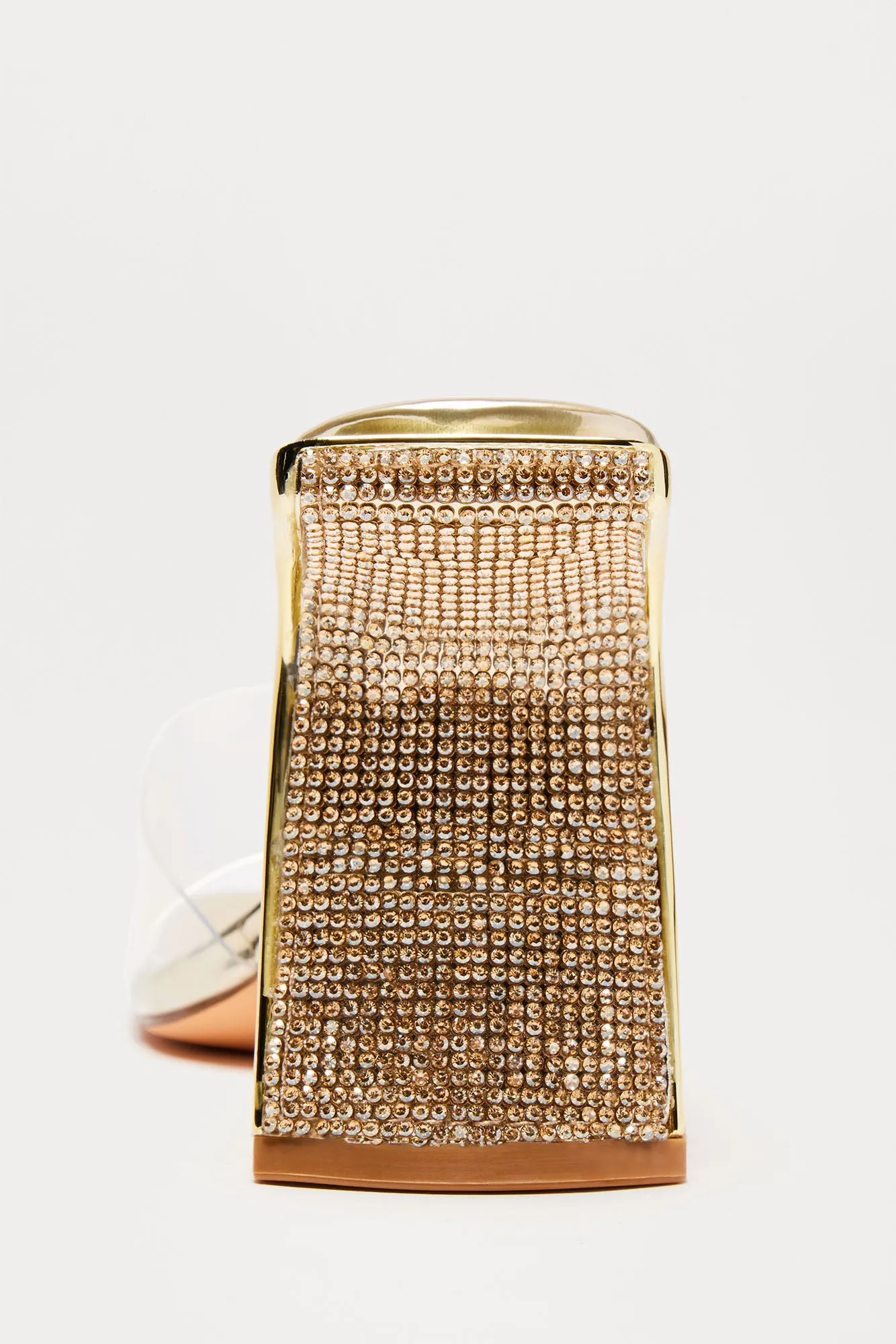 Amina Heeled Mules - Gold