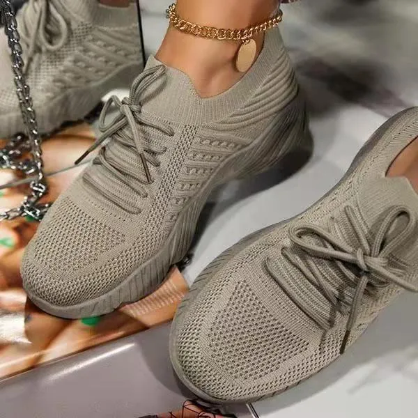 Amozae Women Sneakers Casual Shoes Women Tenis Feminino Lace Up Breathable Ladies Shoes Woman Outdoor Walking Zapatos Mujer Sport