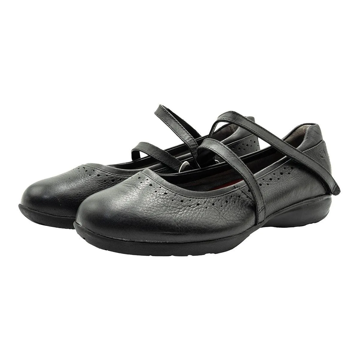 Aravon Mary Jane Ballerinas Leather Black Colour For Women