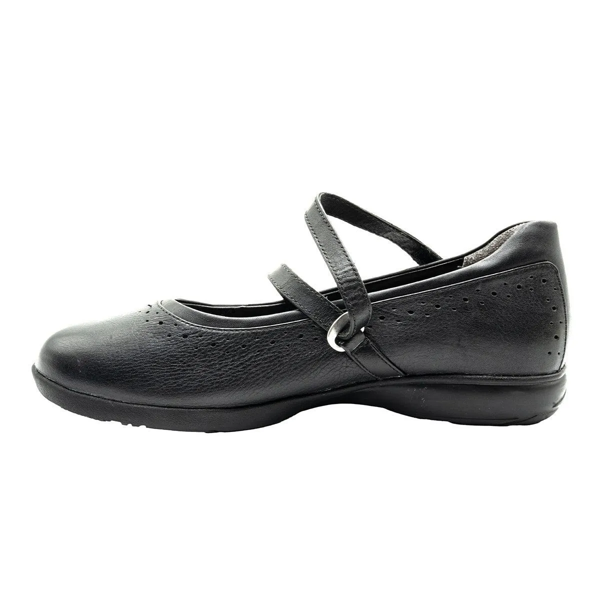 Aravon Mary Jane Ballerinas Leather Black Colour For Women