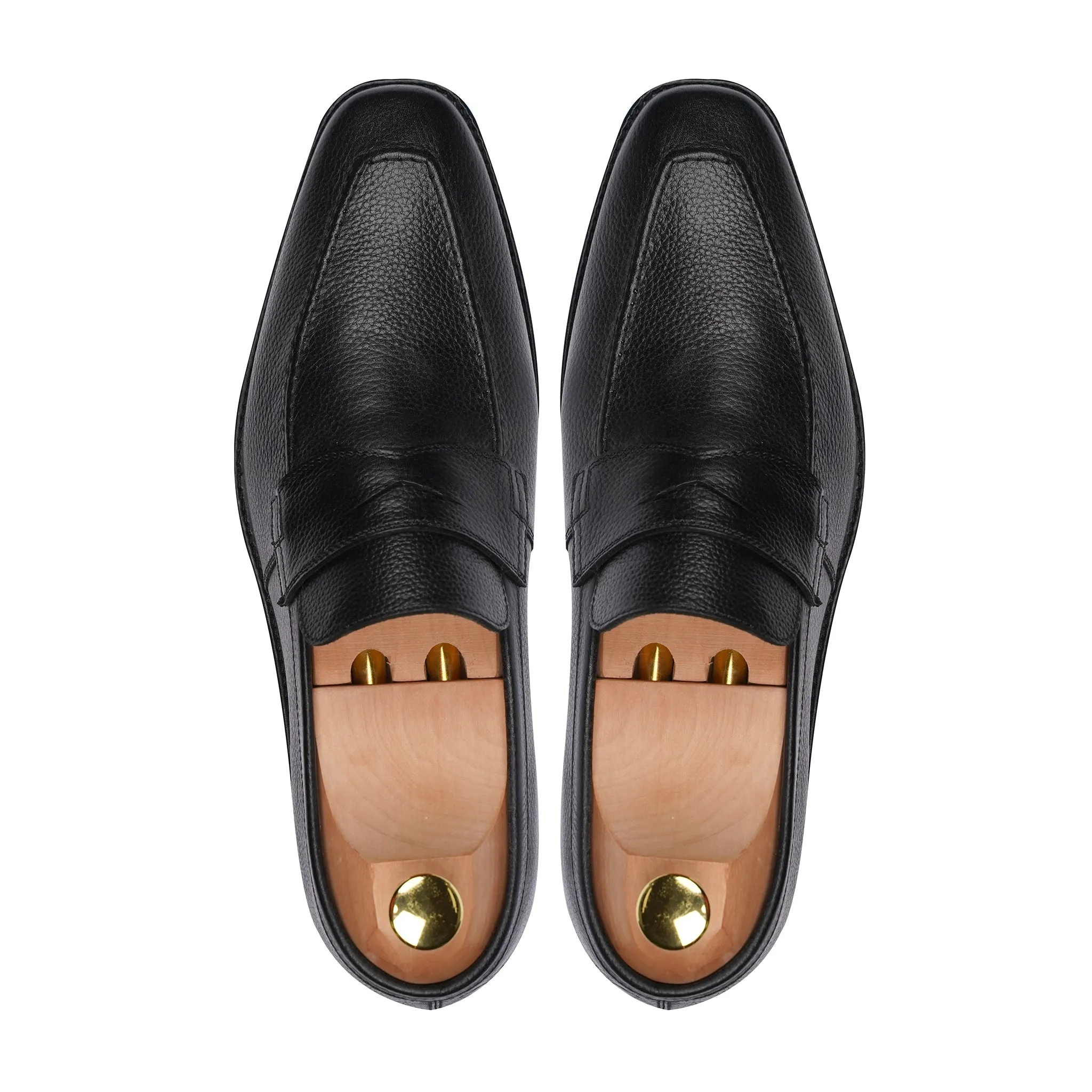 Blitzer - Men's Black Pebble Grain Leather Loafer