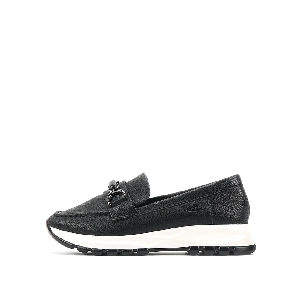 camel active Women Vera  Classic Platform Loafer Sneakers -752411-SN01SV-1-BLACK