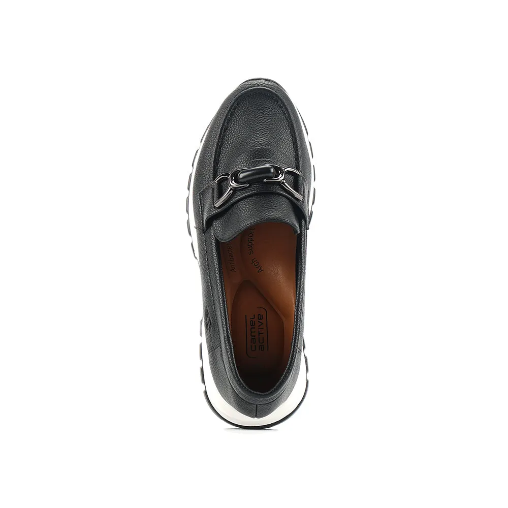 camel active Women Vera  Classic Platform Loafer Sneakers -752411-SN01SV-1-BLACK