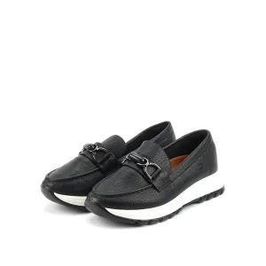camel active Women Vera  Classic Platform Loafer Sneakers -752411-SN01SV-1-BLACK