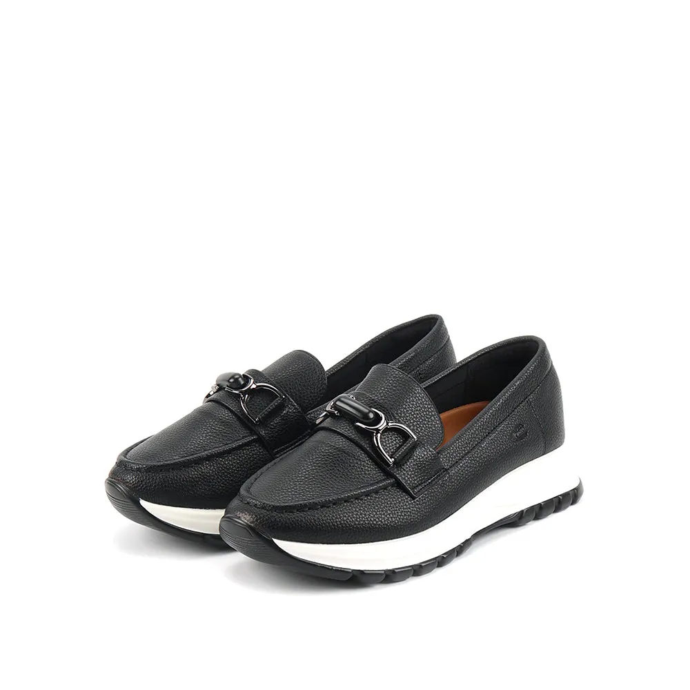 camel active Women Vera  Classic Platform Loafer Sneakers -752411-SN01SV-1-BLACK