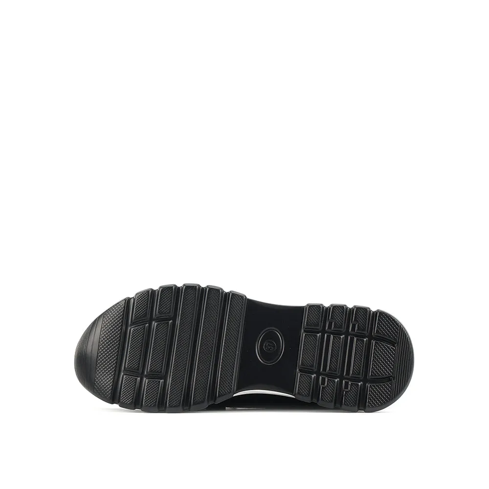 camel active Women Vera  Classic Platform Loafer Sneakers -752411-SN01SV-1-BLACK