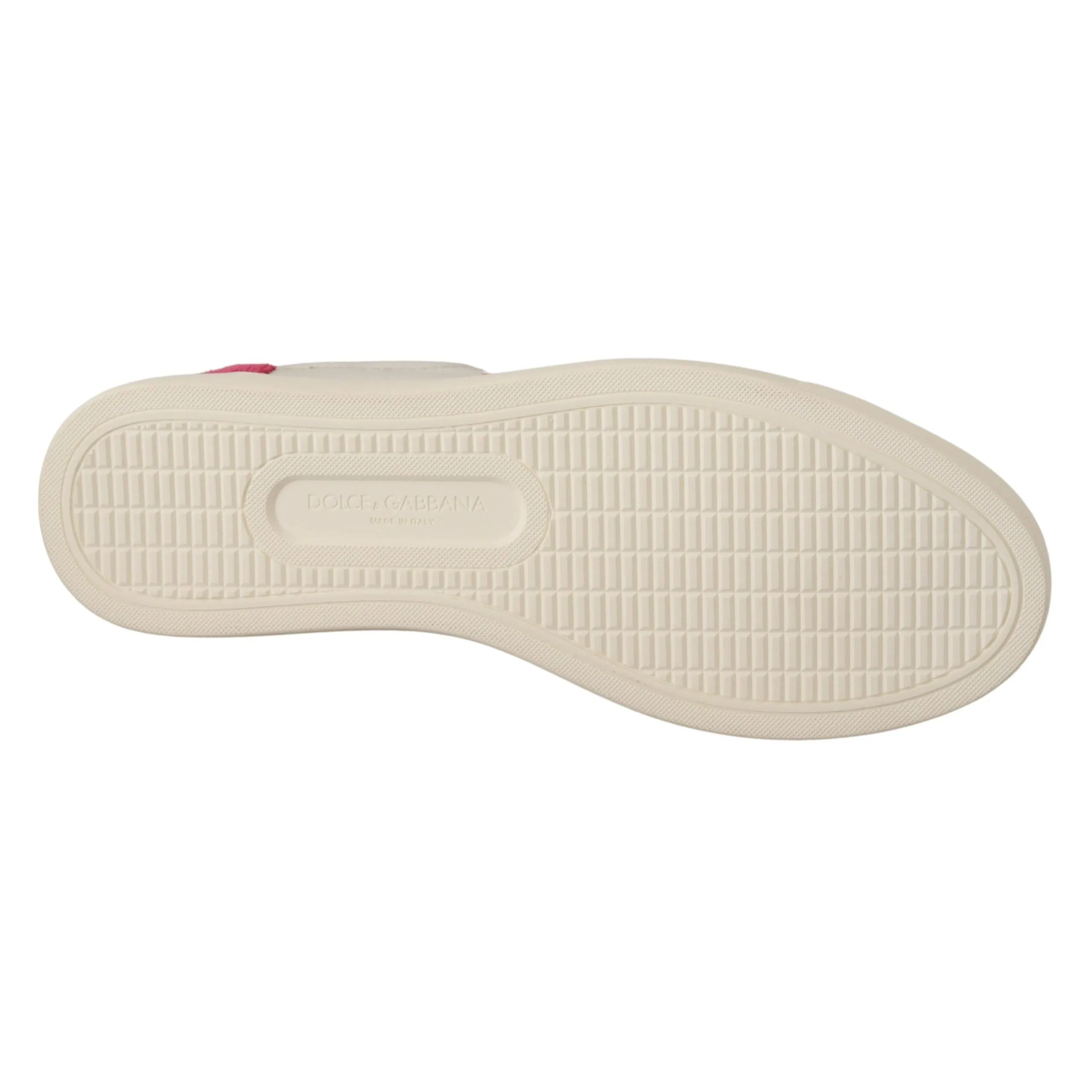 Dolce & Gabbana Elegant White Leather Low-Top Sneakers