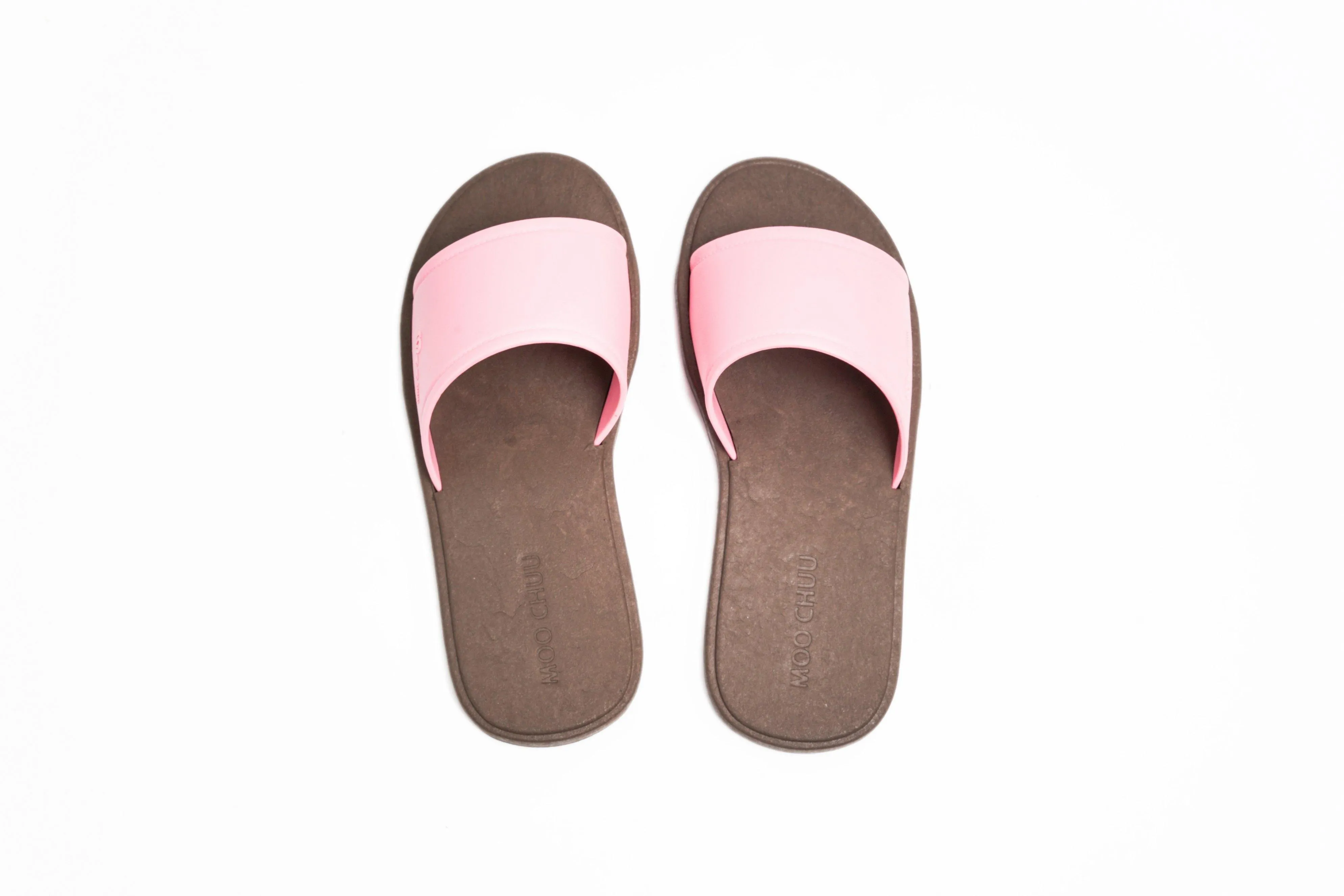 Fluffy Brown Sole Light Pink Strap