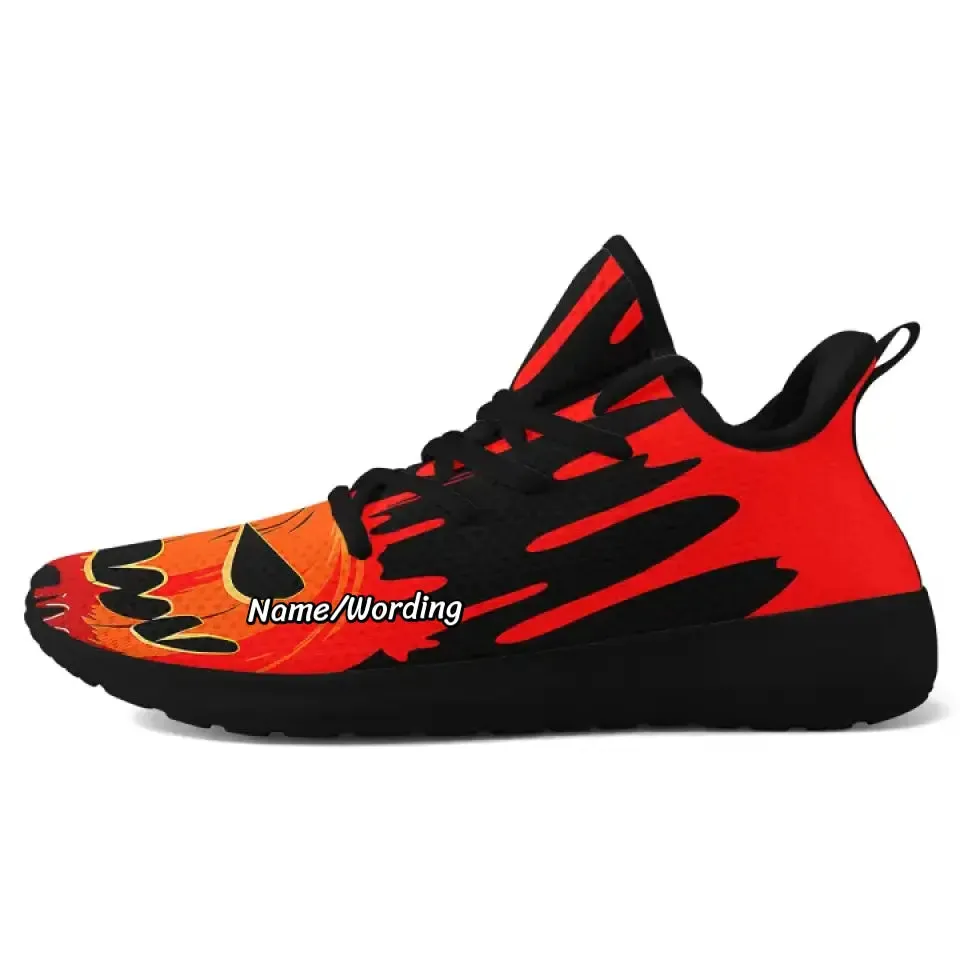 Gift Ideas,Personalized FlyKnit Sneakers, Custom Breather Shoes, Pumpkin ans Skull Shoes, Halloween Gift