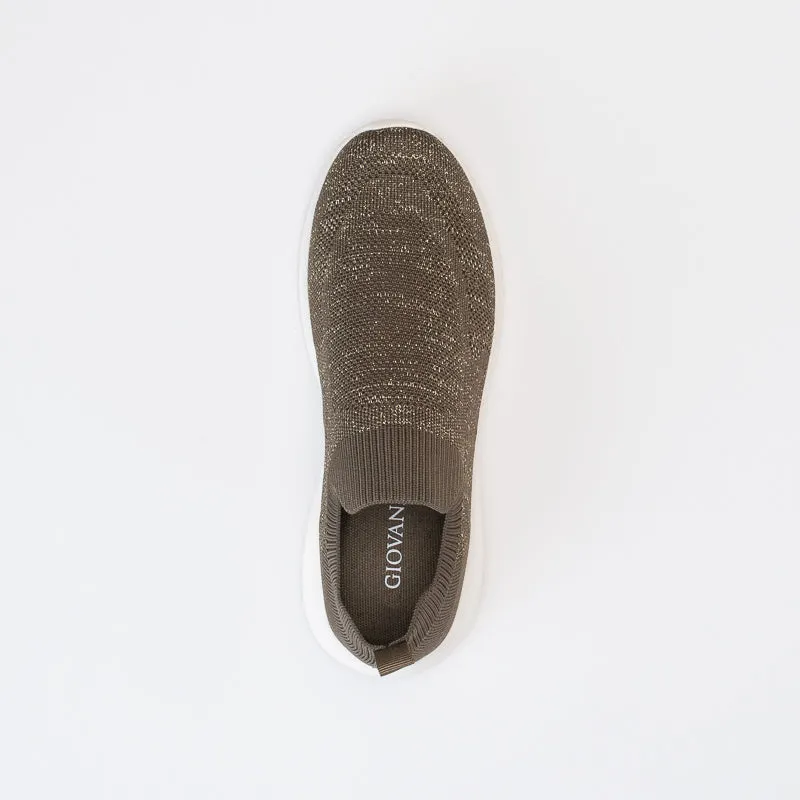 Giovanni Women Lurex Slip On Knit Sneaker _ 150621