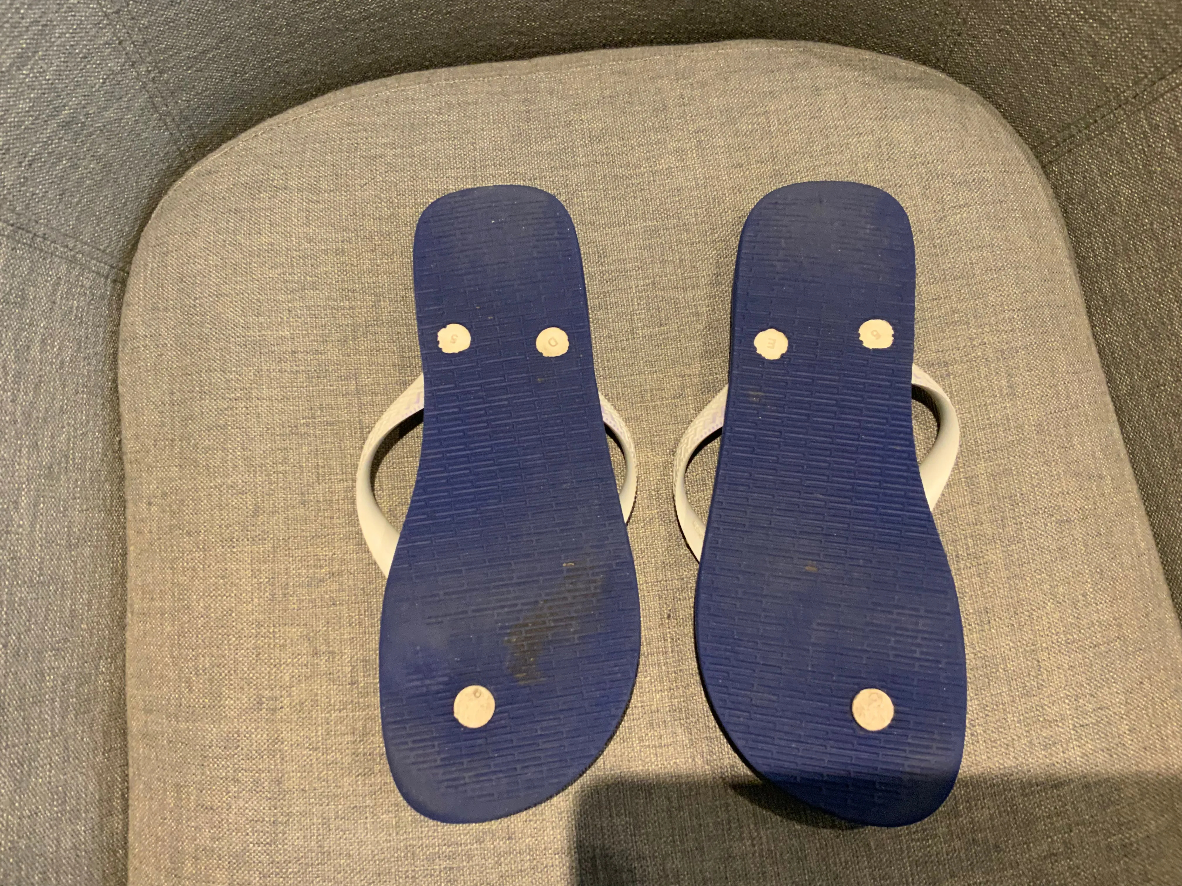 Havaianas Kids Brasil Logo Sandal - Marine Blue White Size 39-40 children