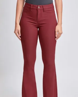 Hyperstretch High Rise Flare Denim In Dark Rose | Dark Rose