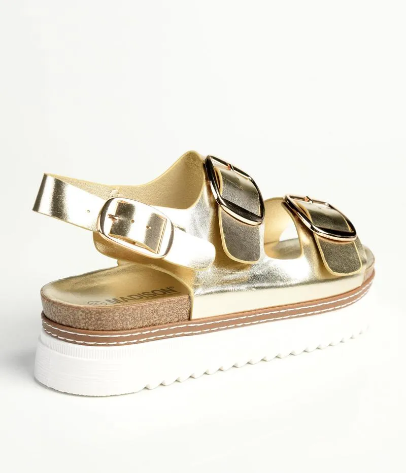 Madison Jaden Slingback Sandal - Gold