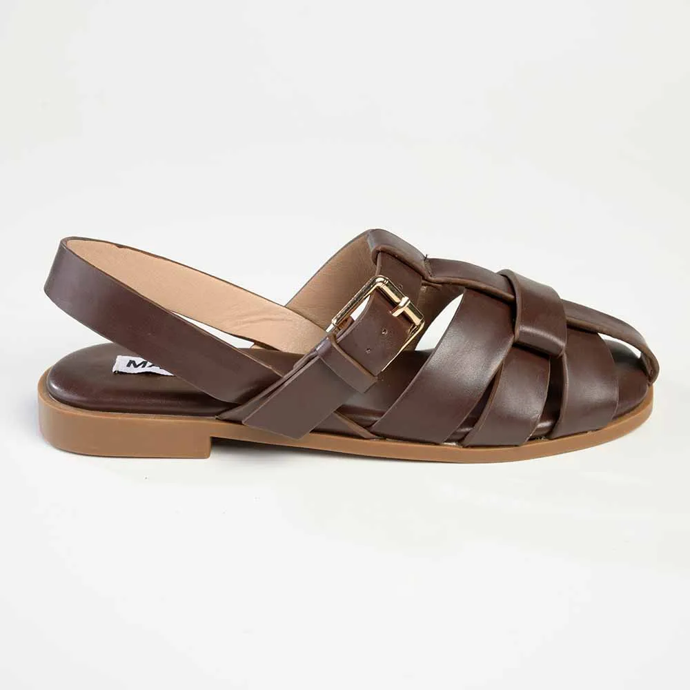 Madison Jerry Closed Toe Sandal - Chocolate
