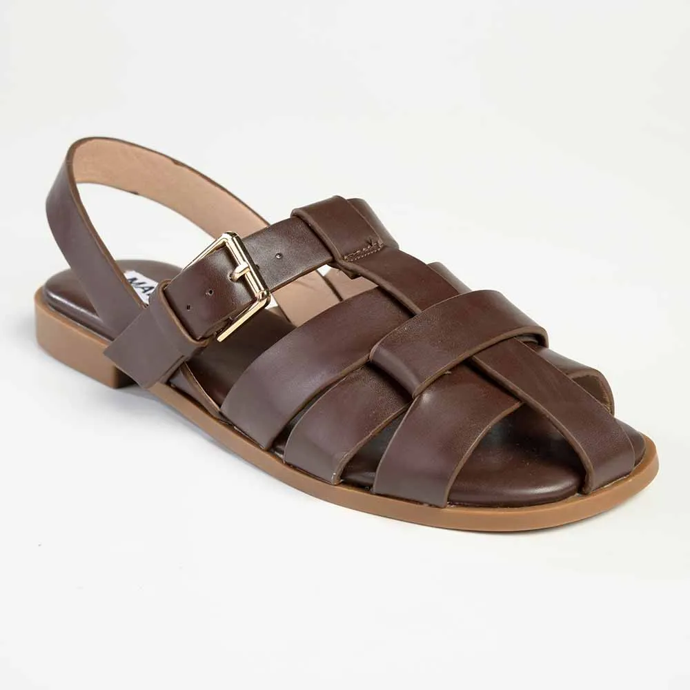 Madison Jerry Closed Toe Sandal - Chocolate