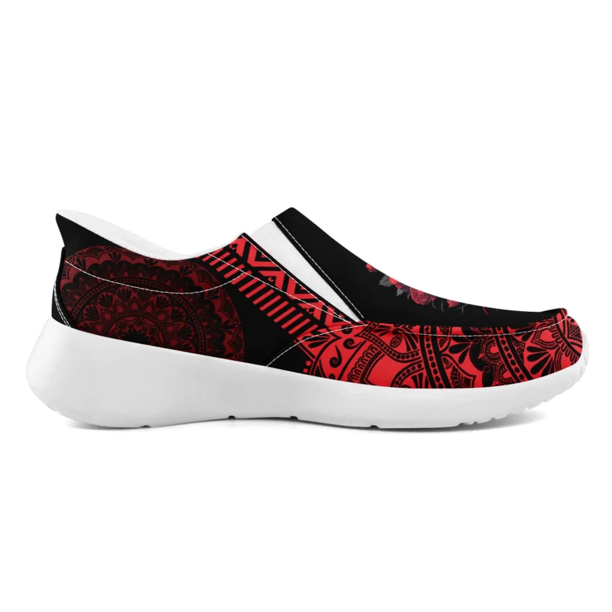 Personalized Gothic Sneakers, Custom Skull Fashion Shoes, Comfortable Unisex Slip On Shoes