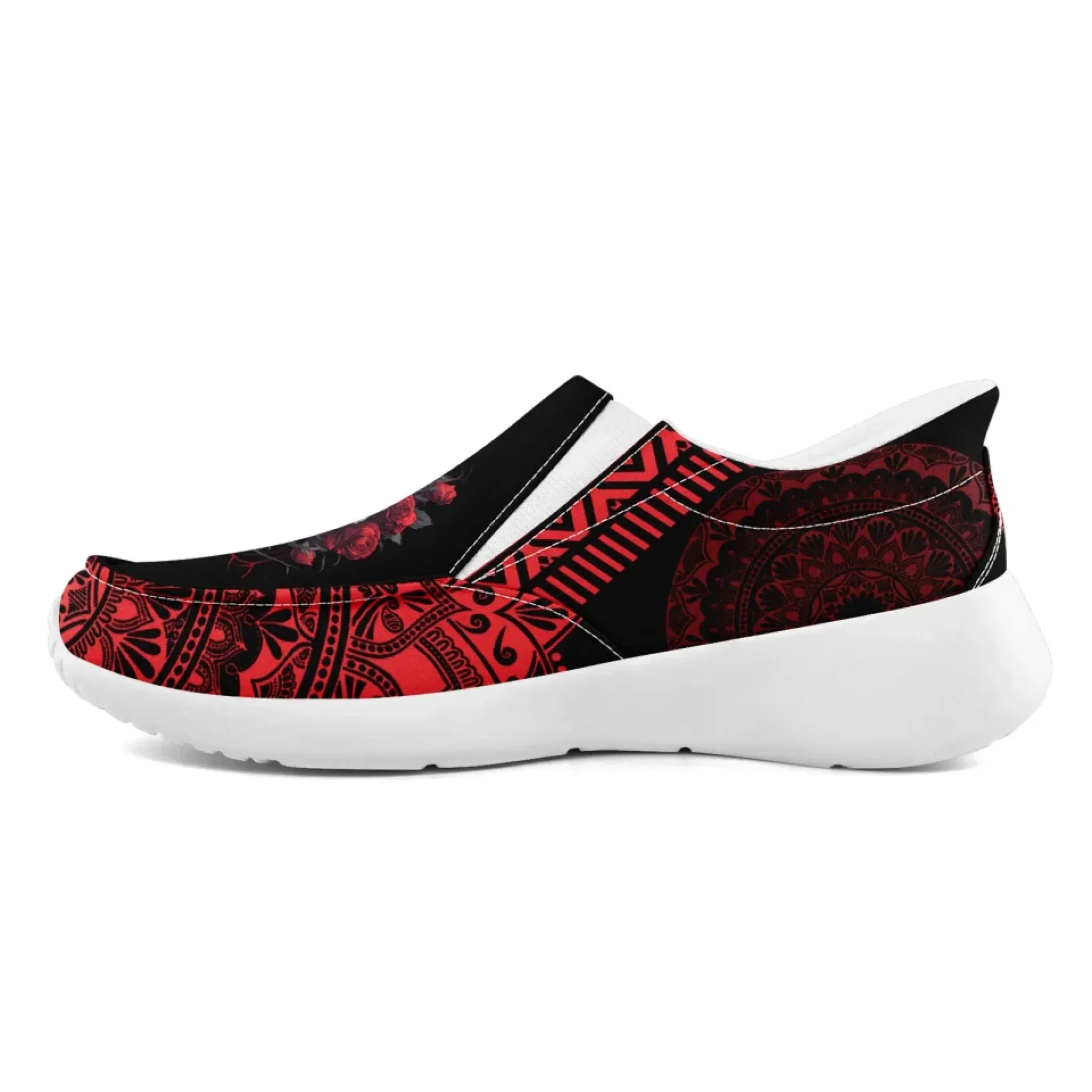 Personalized Gothic Sneakers, Custom Skull Fashion Shoes, Comfortable Unisex Slip On Shoes