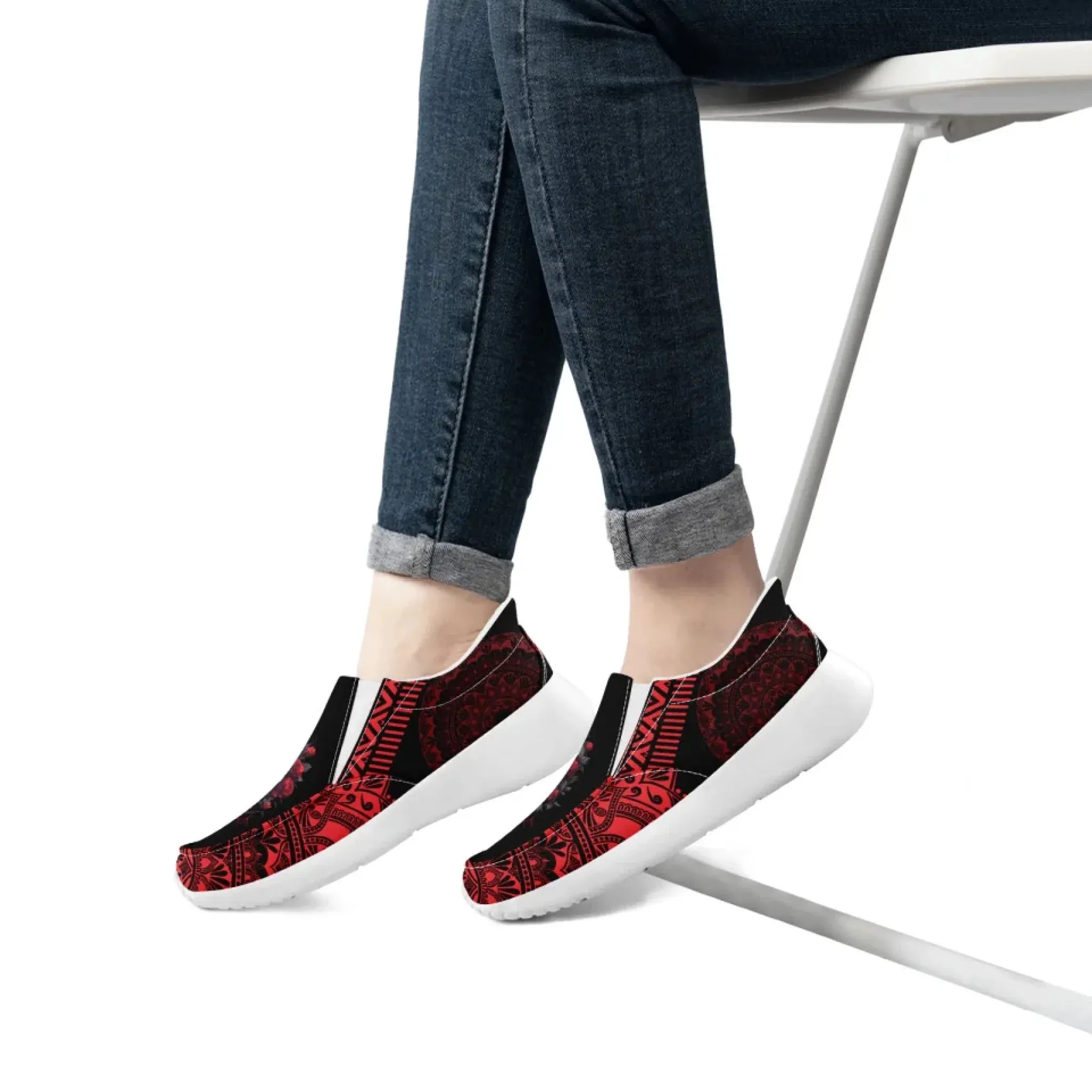 Personalized Gothic Sneakers, Custom Skull Fashion Shoes, Comfortable Unisex Slip On Shoes