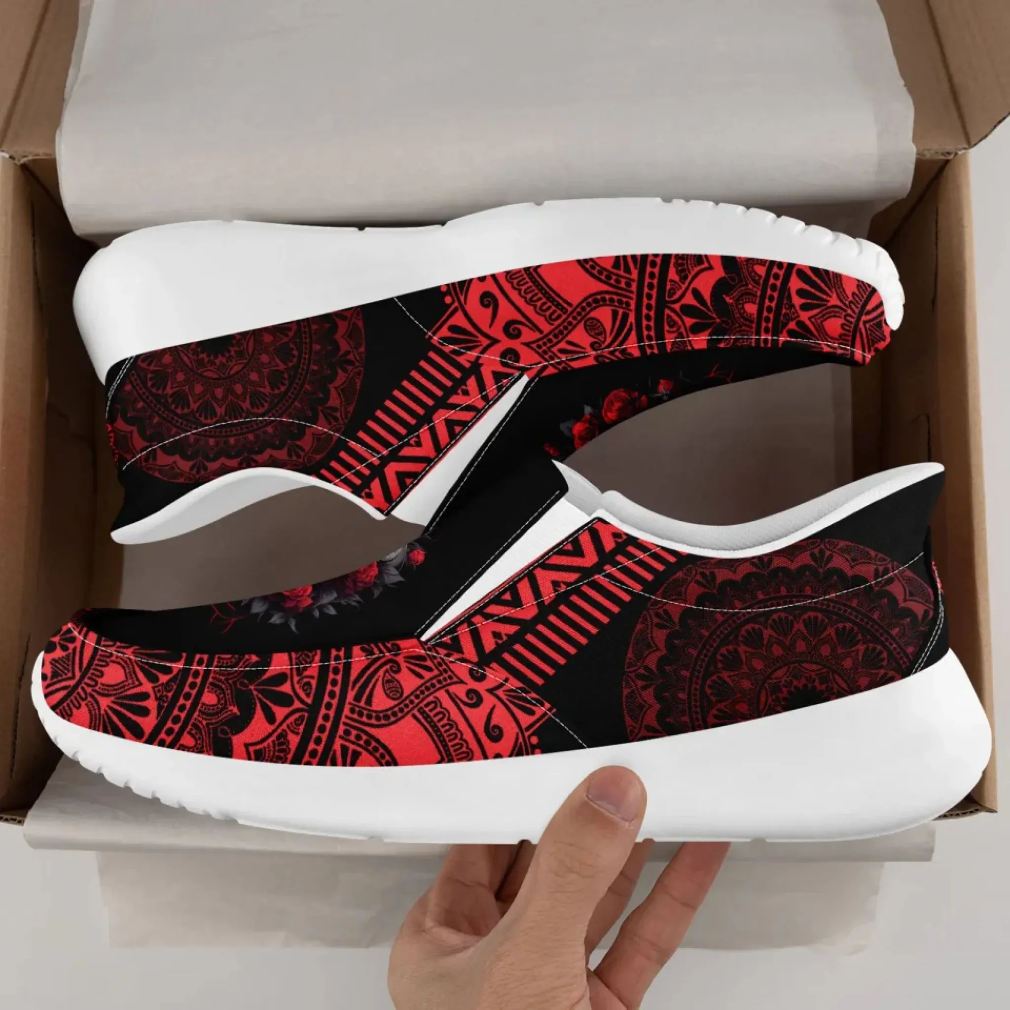 Personalized Gothic Sneakers, Custom Skull Fashion Shoes, Comfortable Unisex Slip On Shoes