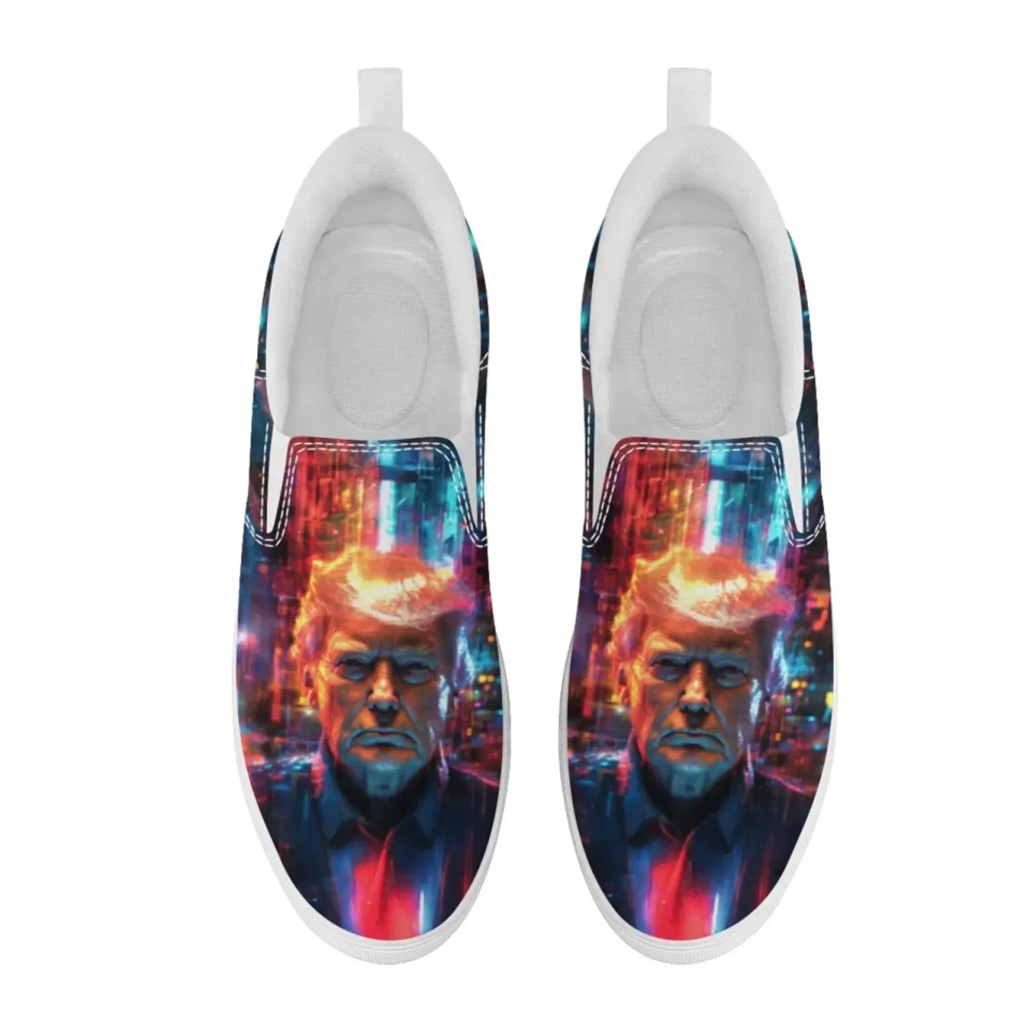 Personalized Trump Sneakers, Custom Canvas Slip On Shoes, Patriotic Unisex Shoes FN071-026-262001