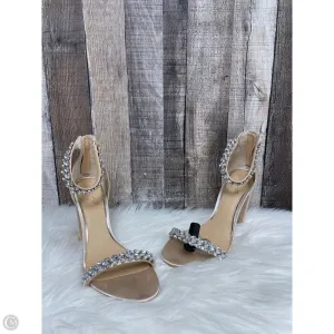 Sandals Heels Block By Badgley Mischka In Beige, Size: 10