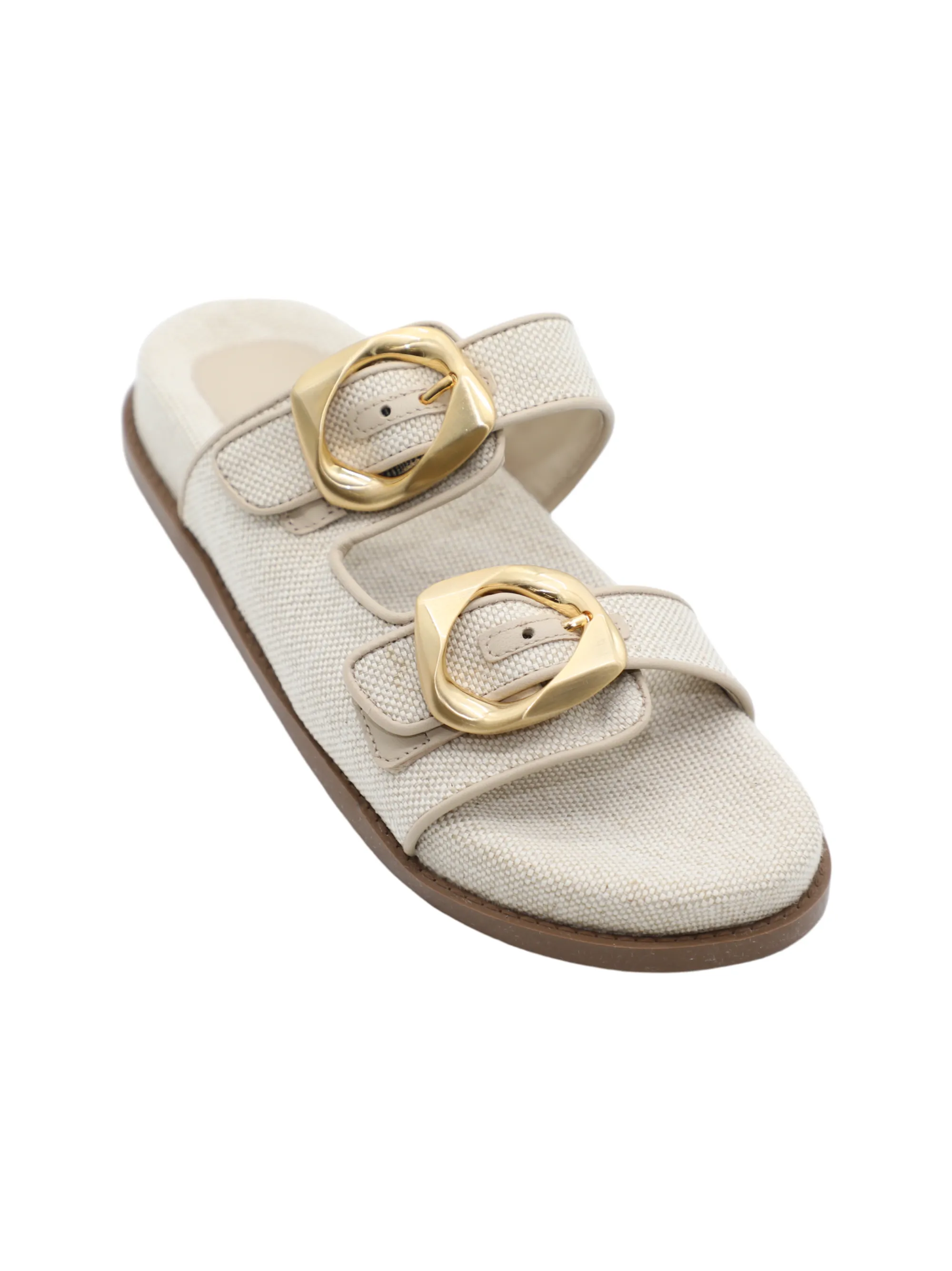 Schutz Olga Sporty Double Strap Sandal in Beige