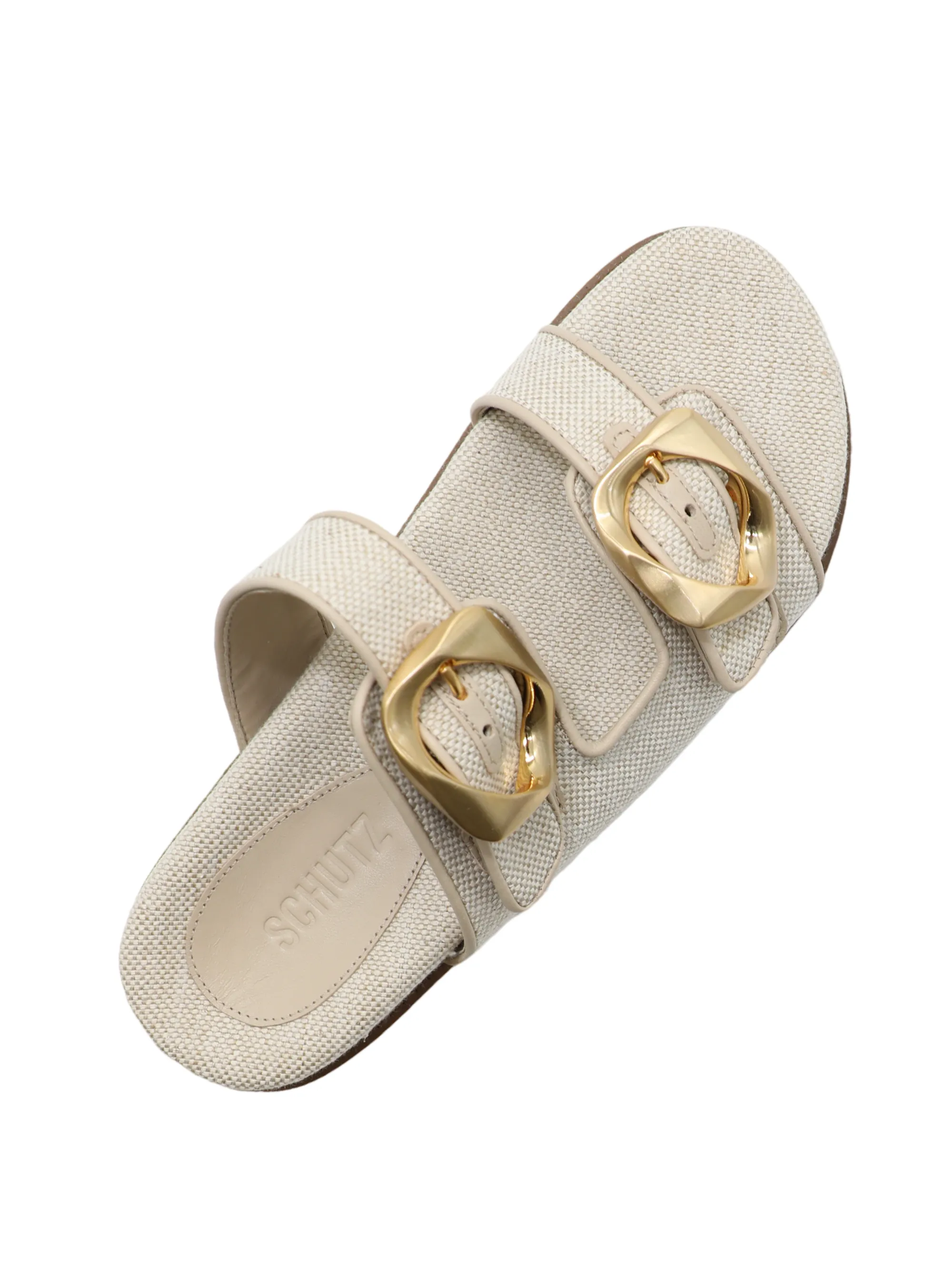 Schutz Olga Sporty Double Strap Sandal in Beige