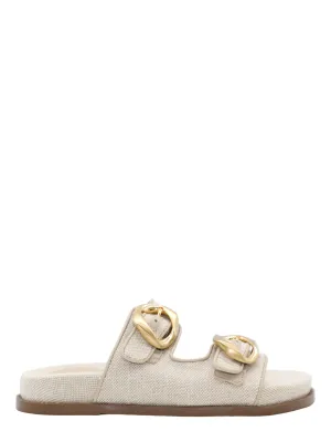 Schutz Olga Sporty Double Strap Sandal in Beige