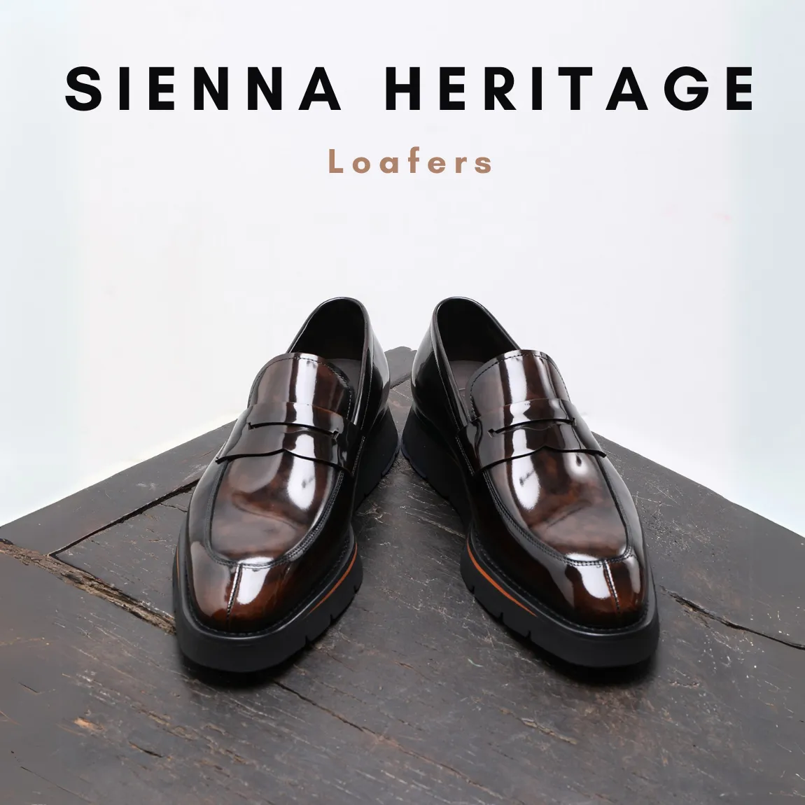 Sienna Heritage Loafers-Italian Formal Men's Black Dress Shoes