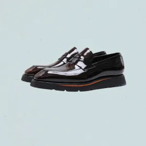 Sienna Heritage Loafers-Italian Formal Men's Black Dress Shoes