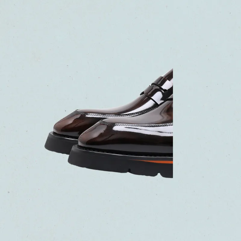 Sienna Heritage Loafers-Italian Formal Men's Black Dress Shoes