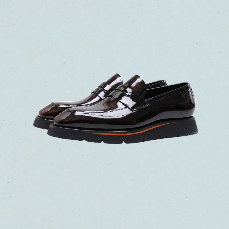 Sienna Heritage Loafers-Italian Formal Men's Black Dress Shoes