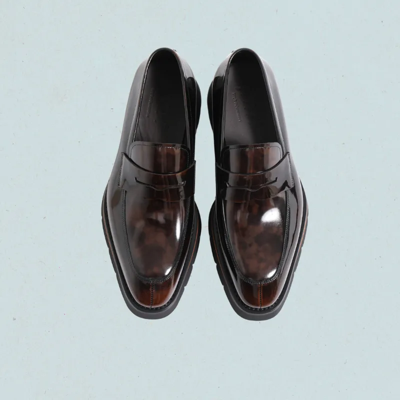 Sienna Heritage Loafers-Italian Formal Men's Black Dress Shoes