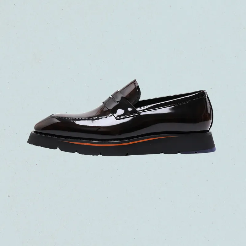 Sienna Heritage Loafers-Italian Formal Men's Black Dress Shoes