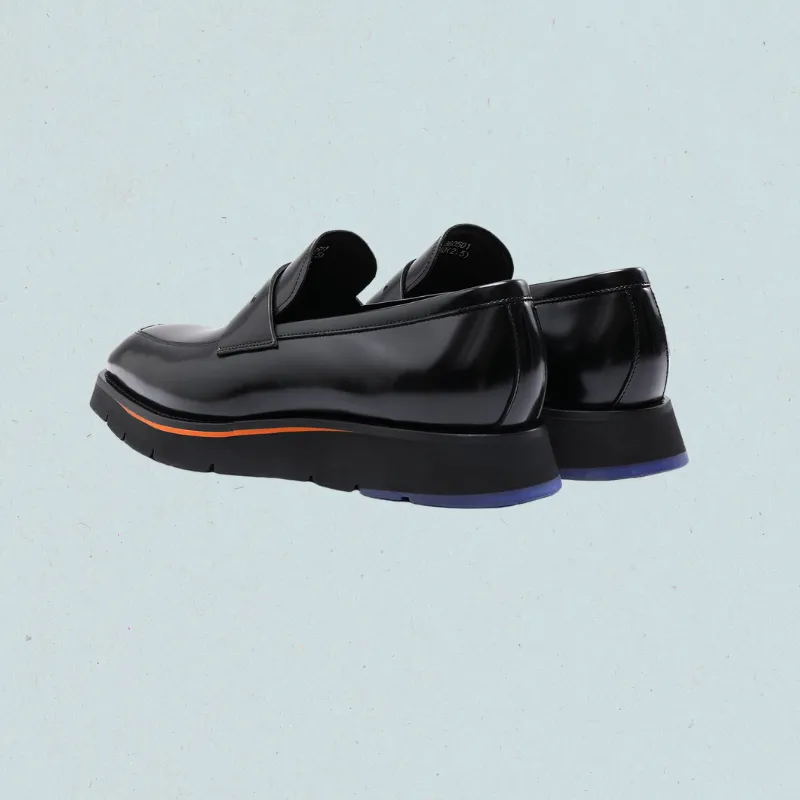 Sienna Heritage Loafers-Italian Formal Men's Black Dress Shoes