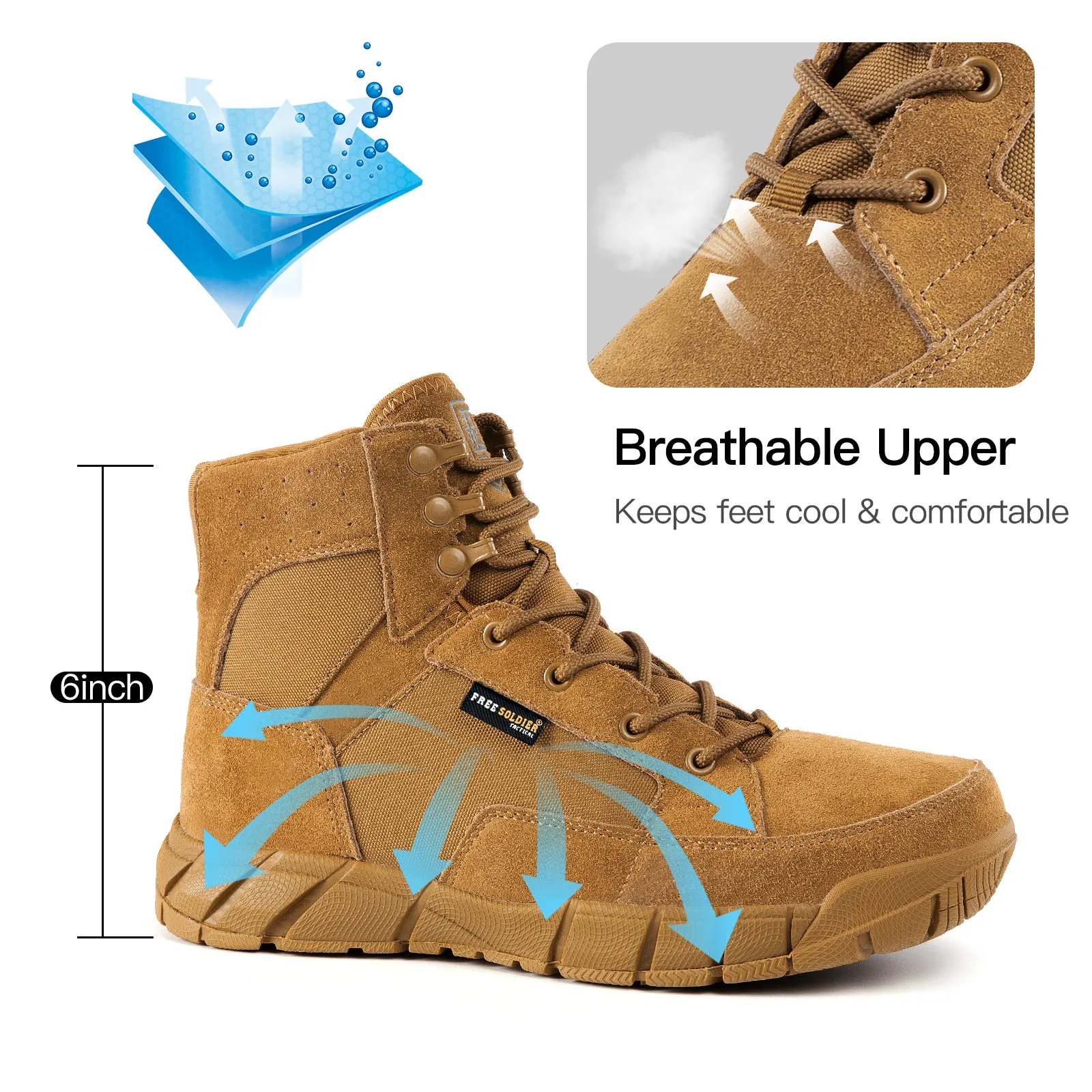 STORM II 6" Men’s Military Lightweight Tactical Boots