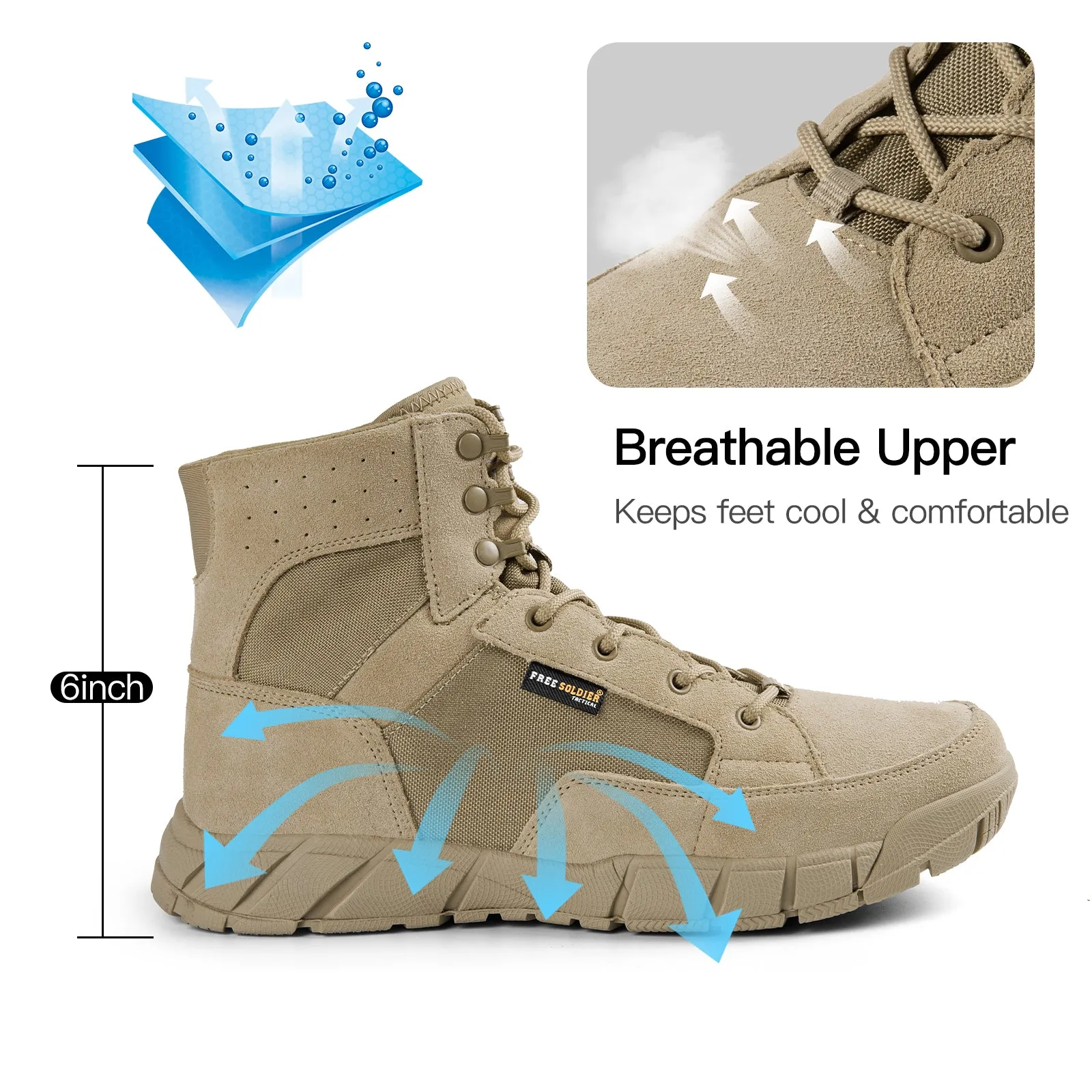 STORM II 6" Men’s Military Lightweight Tactical Boots