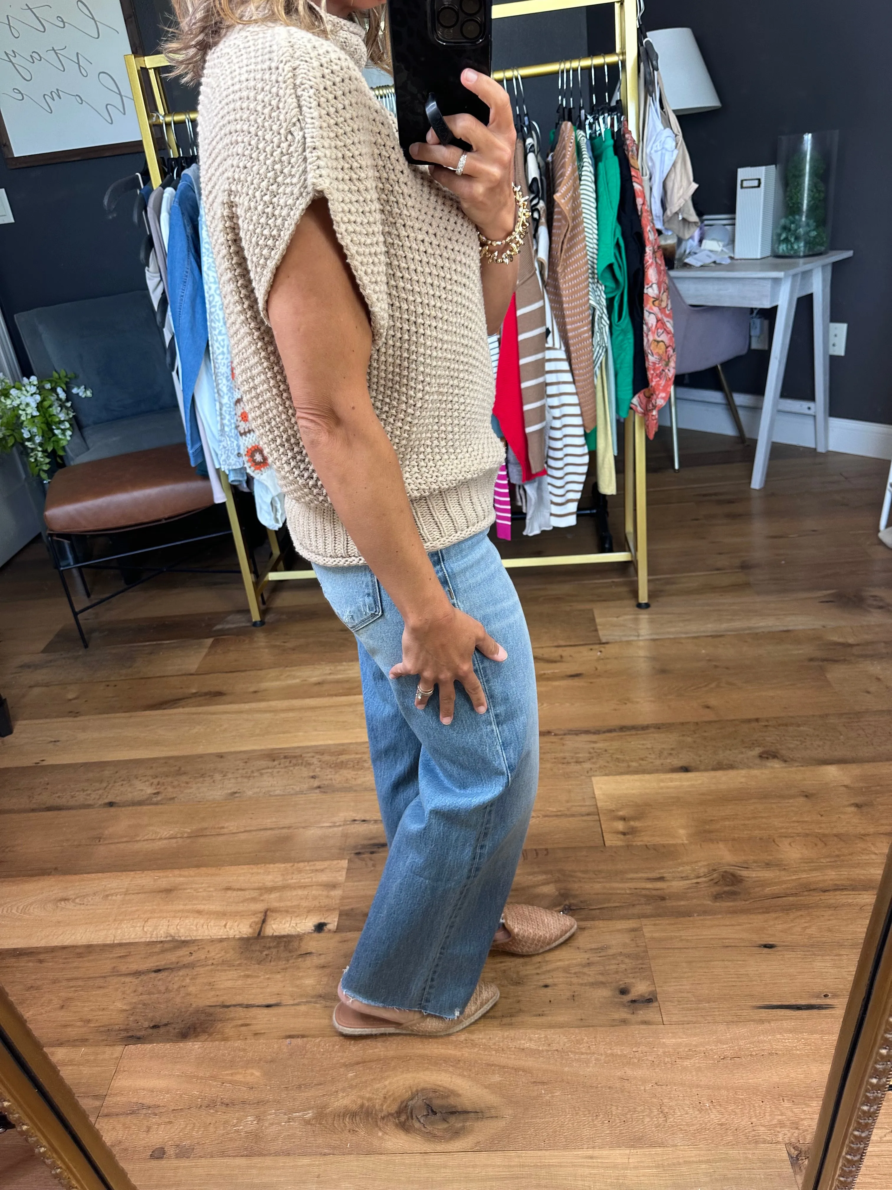 Take Me Out Mock-Neck Sleeveless Sweater - Multiple Options