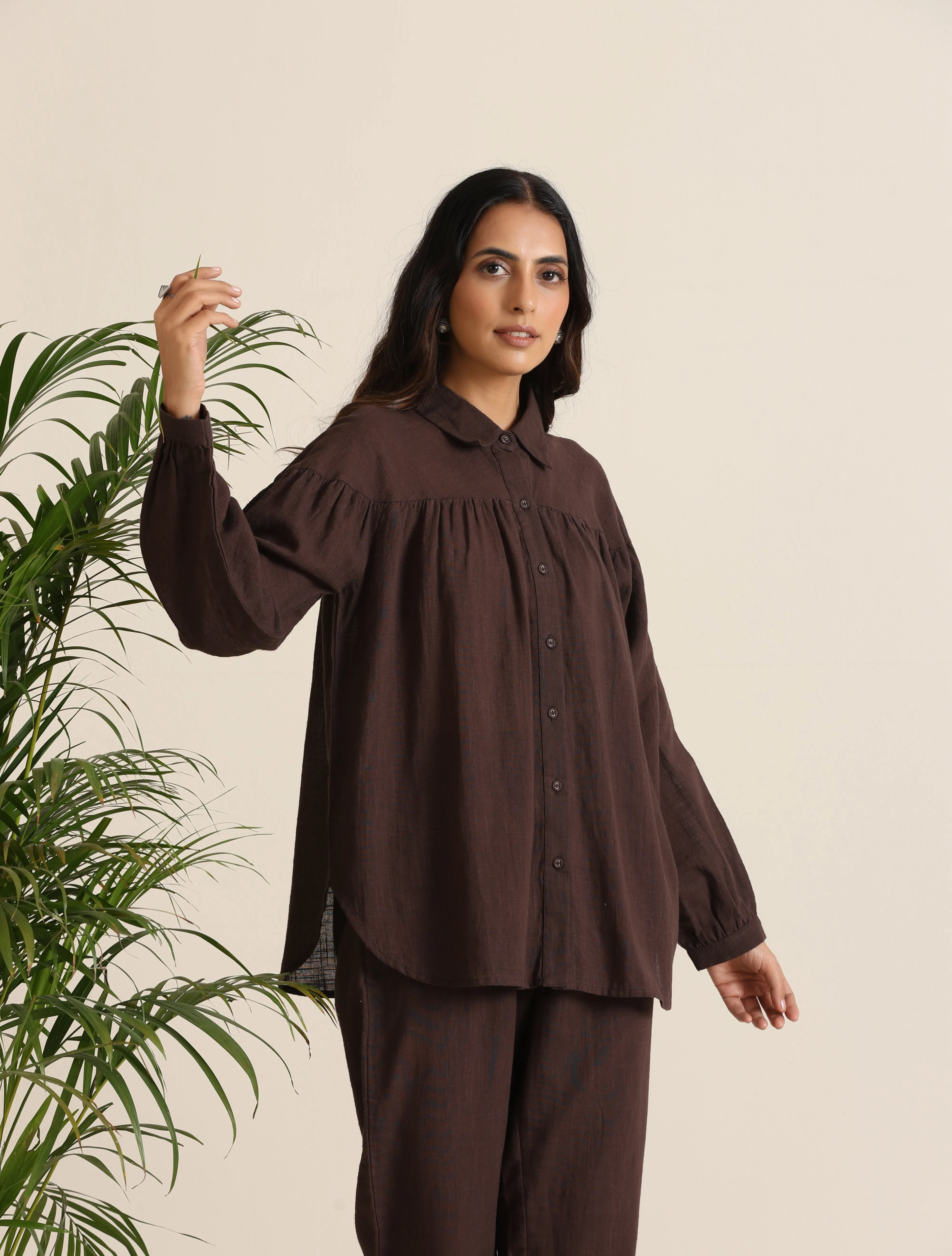 trueBrowns Cola Cotton Shirt Co-ord Set