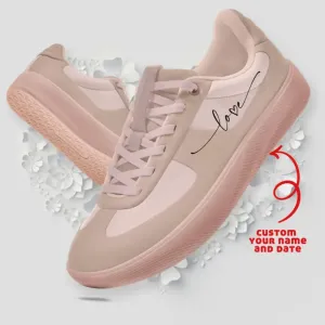 Unique Gift,Personalized 2 Pairs of Love Couple Sneakers, Custom Comfortable Wedding Shoes, Best Gift for Valentine's Day