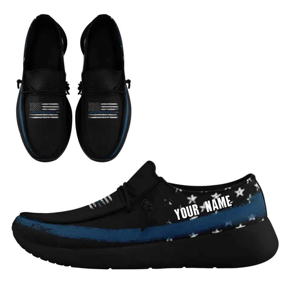 Unique Gift,Personalized  America Flag Sneakers, Custom Patriotic Loafer Shoes,  Canvas Slip On Shoes,FN018-24020303-2b