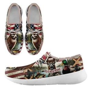 Unique Gift,Personalized Flag Sneakers, Custom Patriotic Fur Lining Loafer Shoes, Best Gift for Vateran.FN042-24020295-5w