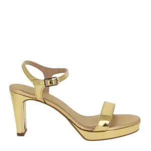 Unisa Soro Gold Platform Heeled Sandal