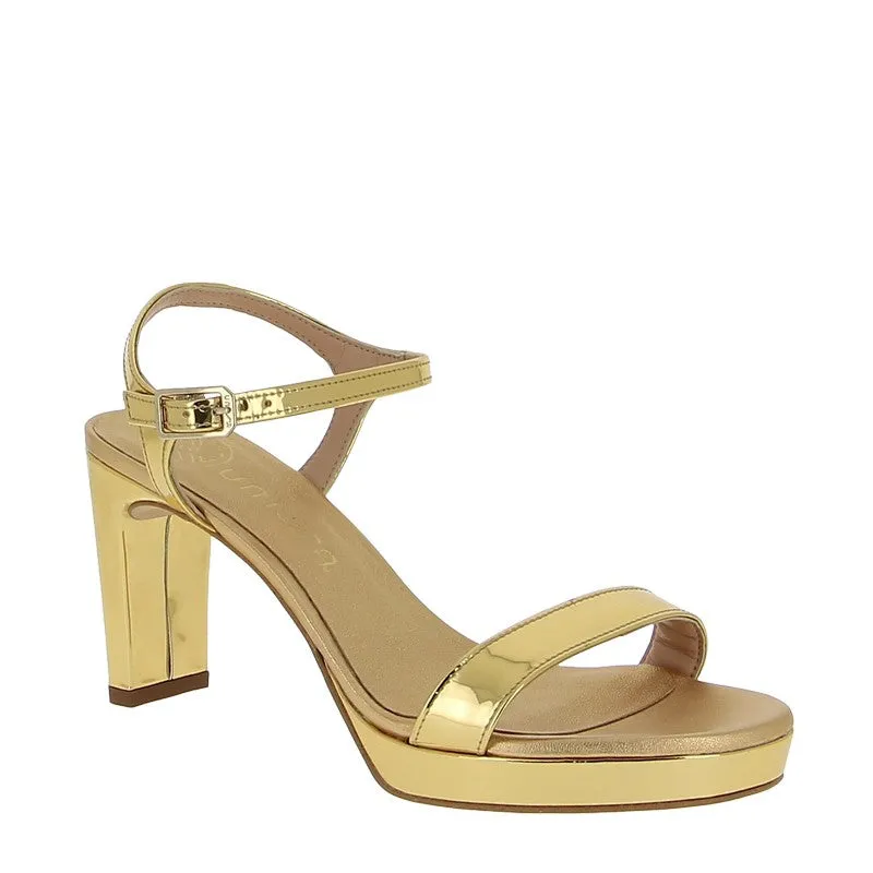 Unisa Soro Gold Platform Heeled Sandal