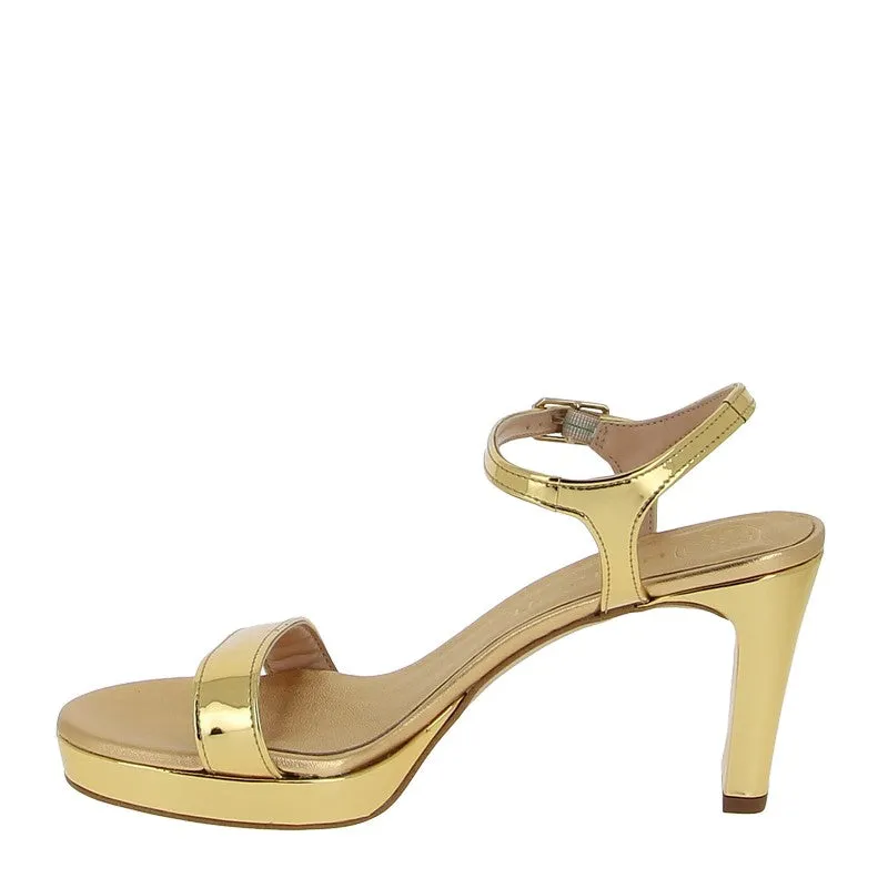 Unisa Soro Gold Platform Heeled Sandal