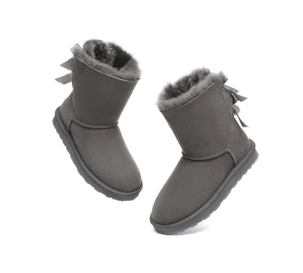 Urban UGG Boots Double Faced Sheepskin Short Back Bow