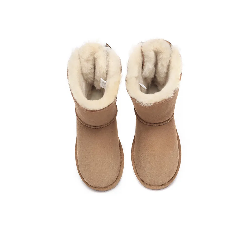 Urban UGG Boots Double Faced Sheepskin Short Back Bow