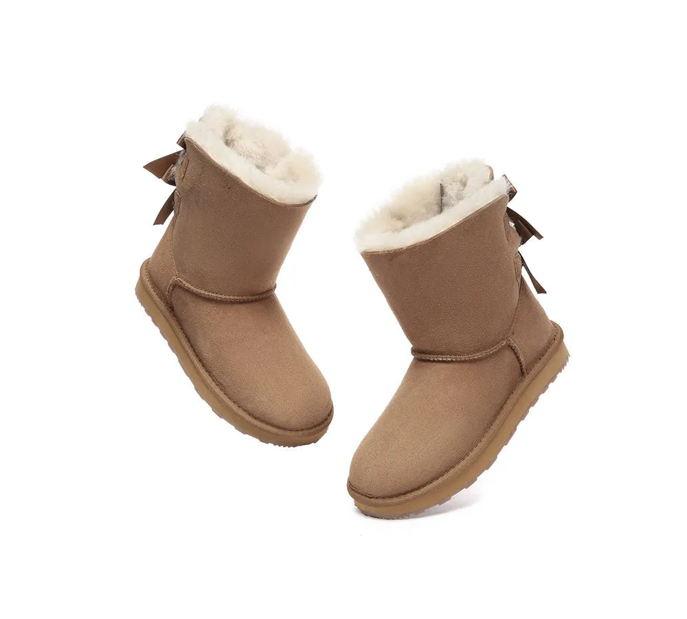 Urban UGG Boots Double Faced Sheepskin Short Back Bow