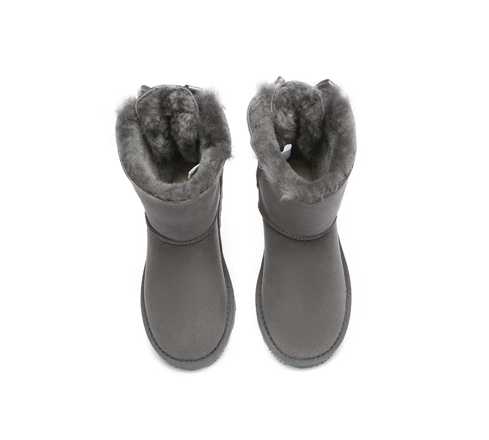 Urban UGG Boots Double Faced Sheepskin Short Back Bow