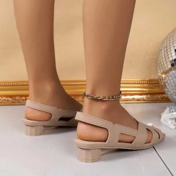 Women's Fashion Casual Roman Block Heel Sandals 84784343S